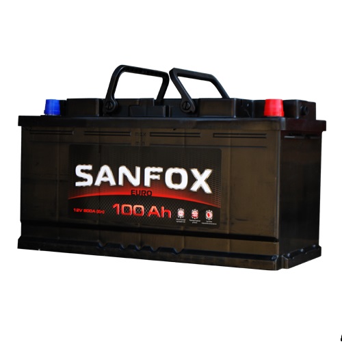 Аккумулятор автомобильный SanFox 100 Ач (о.п.)