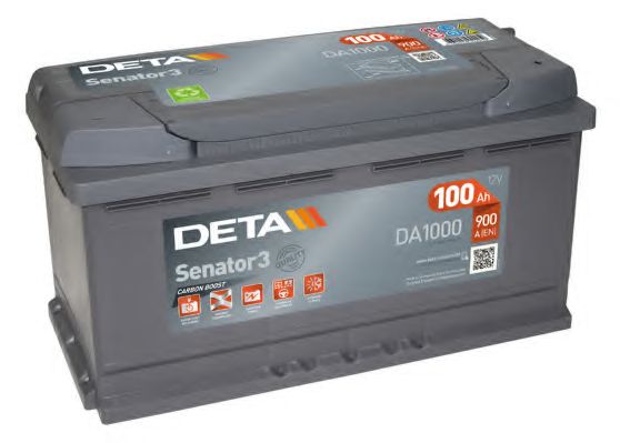 Аккумулятор автомобильный Deta Senator 3 - 100 о.п.   DA100