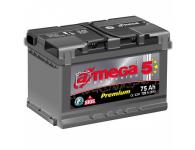 Аккумулятор автомобильный A-mega Premium 75Ah 720A