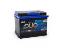 Аккумулятор автомобильный Duo 60Ah 600A ОП
