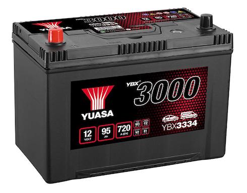 Аккумулятор автомобильный Yuasa SMF YBX3334, 95Ah 720A (п.п.)