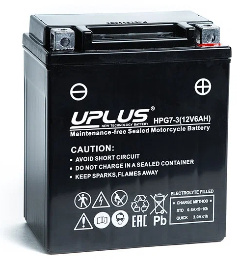 Мото аккумулятор Leoch UPLUS Nano Gel HPG7-3 (YTX7L) 6Ah (о.п.)