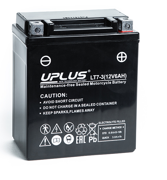Мото аккумулятор UPLUS SuperStart LT7-3 (YTX7L) 6Ah (о.п.)